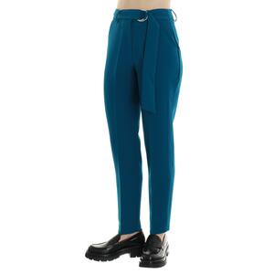 PANTALONE CINTURA PETROLIO